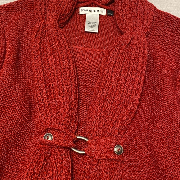 Vintage Parkhurst Red Knit Sweater - Picture 2 of 5